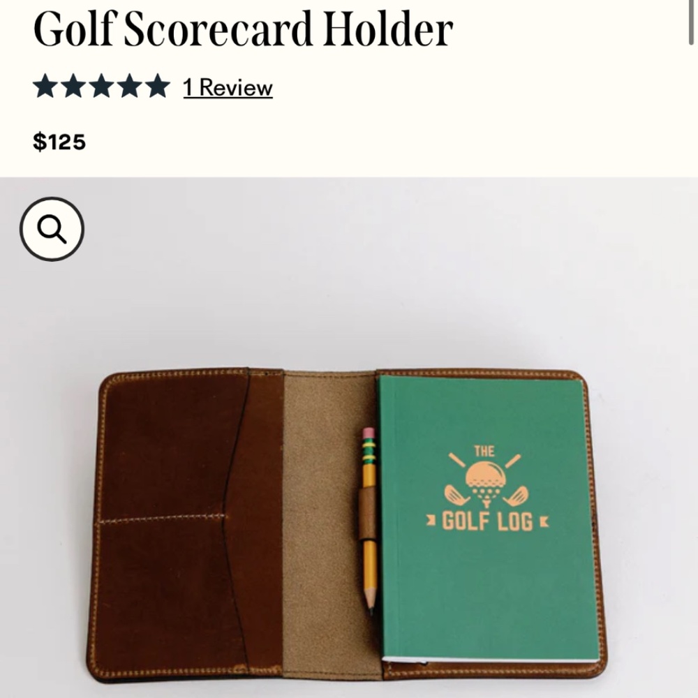 Clayton & Crume Leather Golf Scorecard Holder
